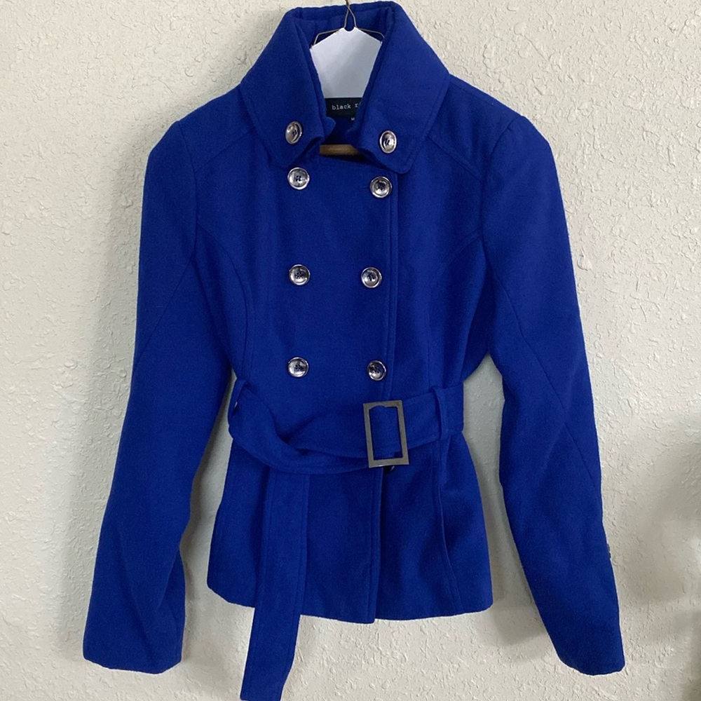Black Rivet Pea Coat